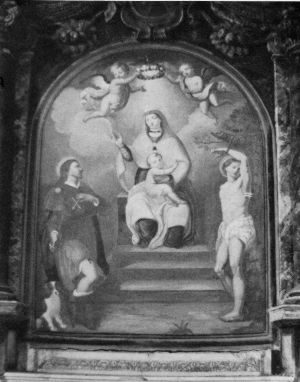 Oratorio della Madonna della Neve: affresco sopra l'altare